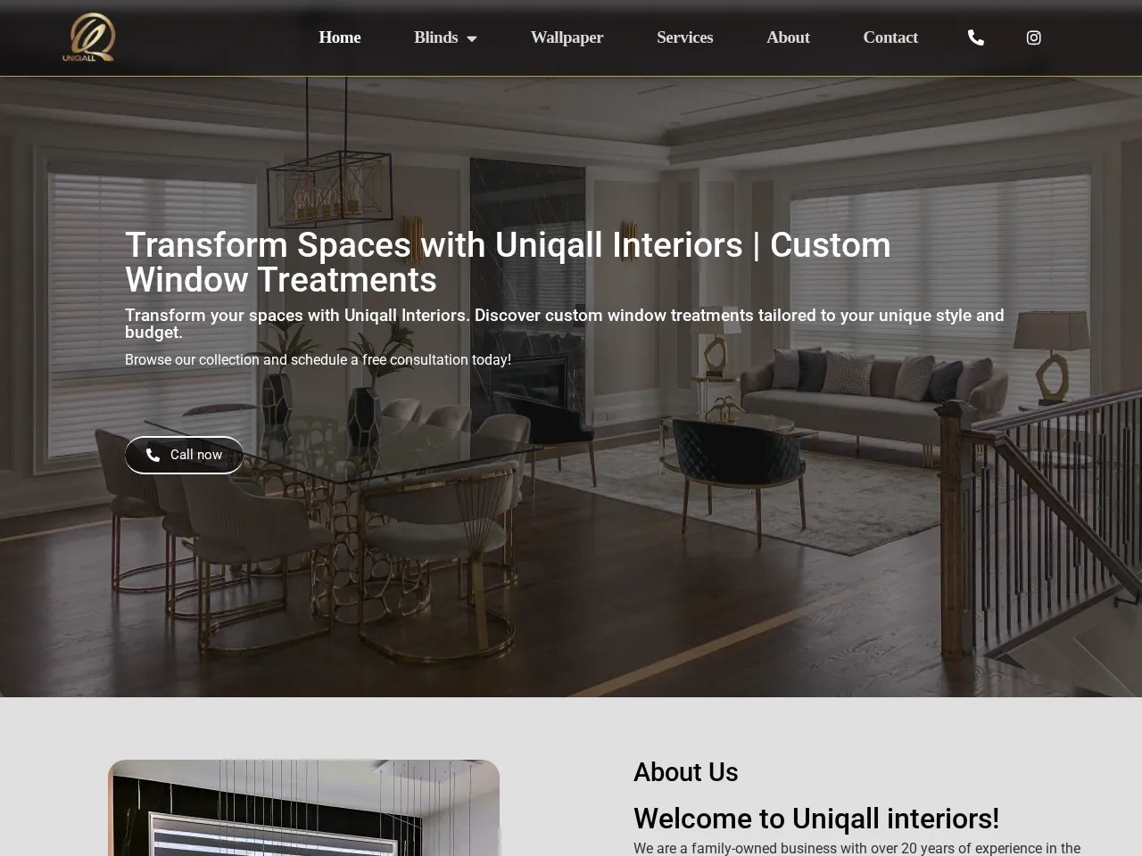 Uniqall Interiors live website